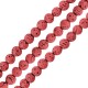 Lava Bead Round Light Fuchsia (~4mm Ø~0.4mm (~92pcs)