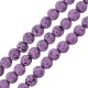 Lava Bead Round Light Purple (~6mm Ø~0.5mm (~62pcs)