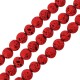 Perla di Lava Rotonda Rossa (~6 mm Ø~0.5 mm (~62 Pezzi)