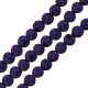 Perle de lave Ronde Violette (~6 mm Ø~0.5 mm (~62 Pièces)