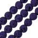 Perle de lave Ronde Violette (~6 mm Ø~0.5 mm (~62 Pièces)
