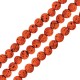 Lava Bead Round Orange (~6mm Ø~0.5mm (~62pcs)