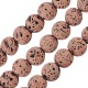 Lava Bead Round Light Pink (~8mm Ø~0.6mm (~46pcs)