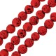 Perle de lave Ronde Rouge (~8 mm Ø~0.6 mm (~46 Pièces)