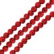 Perle de lave Ronde Rouge (~8 mm Ø~0.6 mm (~46 Pièces)