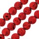 Lava Bead Round Red (~8mm Ø~0.6mm (~46pcs)