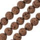 Lava Bead Round Beige (~8mm Ø~0.6mm (~46pcs)
