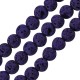 Perle de lave Ronde Violette (~8 mm Ø~0.6 mm (~46 Pièces)