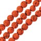 Lava Bead Round Orange (~8mm Ø~0.6mm (~46pcs)