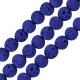 Lava Bead Round Blue (~8mm Ø~0.6mm (~46pcs)