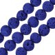Lava Bead Round Blue (~8mm Ø~0.6mm (~46pcs)