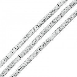 Tube Recouvert de soie Couleur lave Blanc 4 x 13 mm (40 cm)