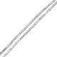 Lava Colored Silk Coated Tube White 4x13mm (40cm)