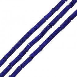 Tube Recouvert de soie Couleur lave bleu 4 x 13 mm (40 cm)