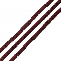 Tube Recouvert de soie Couleur lave Marron 4 x 13 mm (40 cm)