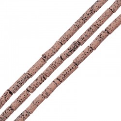 Tube Recouvert de soie Couleur lave Saumon 4 x 13 mm (40 cm)