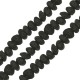 Λάβα Χάντρα Ροδέλα Μαύρη 4x6mm Ø~0.9mm (~84τμχ)