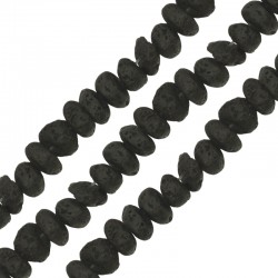 Lava Spacer Black 4x6mm Ø~0.9mm (~84pcs)
