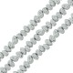 Λάβα Χάντρα Ροδέλα Άσπρη 4x6mm Ø~0.9mm (~84τμχ)