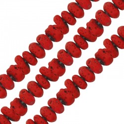 Distanziale Lava Rosso 4x6 mm Ø~0.9 mm (~84 Pezzi)