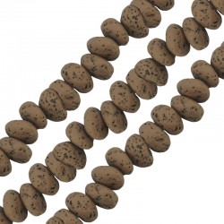 Lava Spacer Beige 4x6mm Ø~0.9mm (~84pcs)