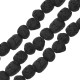 Perle Irrégulière Lava Noire 5 x 8 mm Ø ~ 0.8 mm (~ 49 Pièces)