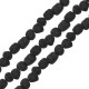 Lava Irregular Bead Black 5x8mm Ø~0.8mm (~49pcs)