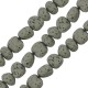 Λάβα Χάντρα Ακανόνιστη Γκρι Ανοιχτό 5x8mm Ø~0.8mm (~49τμχ)