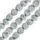Lava Irregular Bead White 5x8mm Ø~0.8mm (~49pcs)
