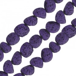 Lava Irregular Bead Purple 5x8mm Ø~0.8mm (~49pcs)