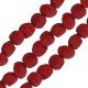 Λάβα Χάντρα Ακανόνιστη Κόκκινη 5x8mm Ø~0.8mm (~49τμχ)