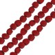 Λάβα Χάντρα Ακανόνιστη Κόκκινη 5x8mm Ø~0.8mm (~49τμχ)