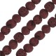 Perle Irrégulière en lave Magenta Foncé 5 x 8 mm Ø ~ 0.8 mm (~ 49 Pièces)