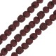 Perle Irrégulière en lave Magenta Foncé 5 x 8 mm Ø ~ 0.8 mm (~ 49 Pièces)