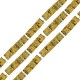 Lava Bead Cube Gold Antique 4mm Ø1.1mm (~96pcs)