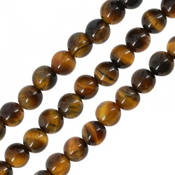 Perle semi-précieuse œil de tigre 6mm (~64pcs/fil)