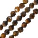 Tiger Eye Bead Diamond Cut (~8mm Ø1.2mm (~50pcs)