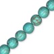 Perle Craquelée en Howlite Turquoise 14 mm (40 cm de Longueur - 28 Pièces)