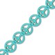 Passante di Howlite Segno della Pace 15mm (~26pz/filo)