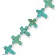 Passante di Howlite Croce 12x16mm Foro Orizzontale (~25pz/filo)