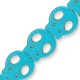 Howlite Turquoise Crackle Flat Skull 27x24mm (40cm.15pcs)