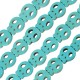 Howlite Turquoise Crackle Flat Skull 13x15mm (40cm) (27pcs)