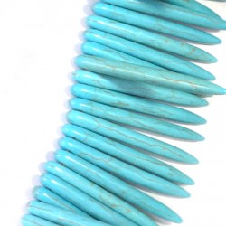 Passante di Howlite Dente 45mm (~100pz/filo)