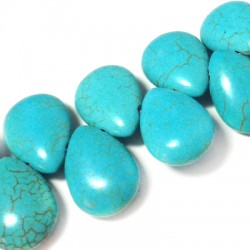 Charm in Howlite Goccia 13x18mm (~52pz/filo)