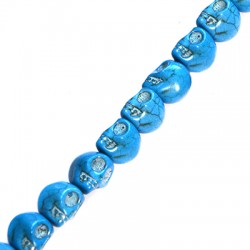 Perle en Howlite en Forme de Crâne 14 x 17 mm