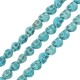 Howlite 3D Skull Turquoise 9.5x12mm (34pcs) (40cm)
