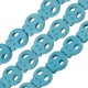 Howlite Turquoise Flat Skull 13x15mm (28pcs) (40cm)