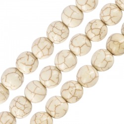 Perlina di Howlite 12mm (~33pz/filo)