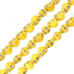 Χαολίτης Νεκροκεφαλή Περαστή Κίτρινη 9.5x12mm (~34τμχ)