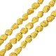 Perla Irregolare in Howlite Rotonda Gialla 12 mm
